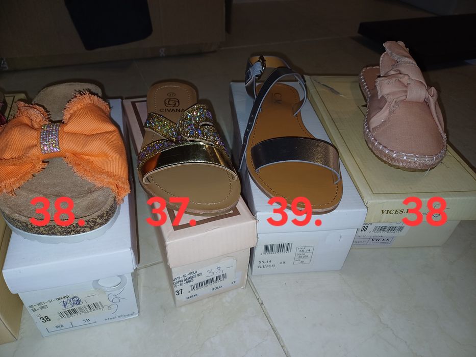 Klapki sandały wszystkie po 30 zl