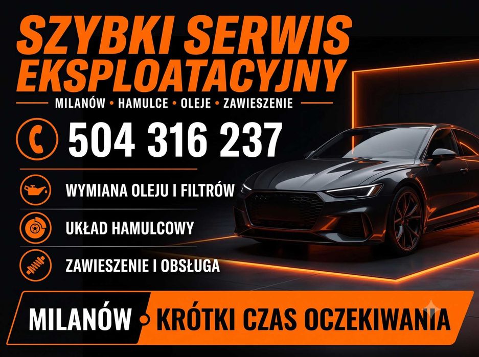Szybki Serwis Eksploatacyjny | Wymiana Oleju, Filtrów, Hamulców i Zawieszenia – Milanów