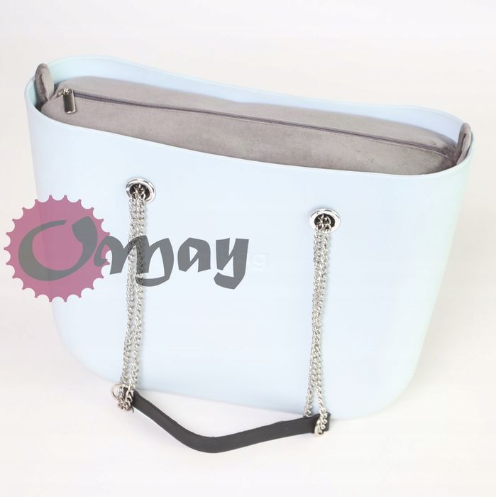 Szary Welur organizer do OBAG STANDARD Velvet 2 kieszenie wkład OMAY