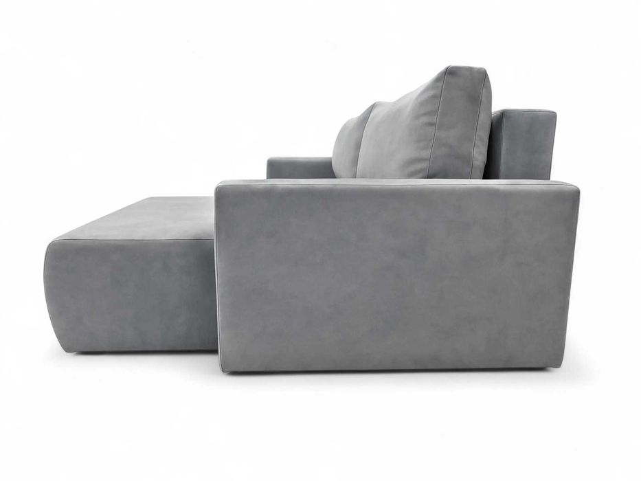 Narożnik Bergamo. Rogówka. Sprężyny bonell, pojemnik, automat, welur