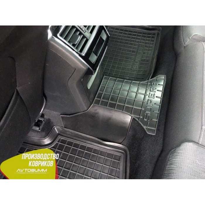 Коврики SKODA SUPER B  2001-2008 / 2008-2014 / 2014-2024 / 2024+ килимки гумові для шкода Супер Б / резиновые коврики для шкода СуперБ