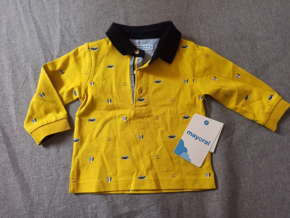 Koszulka bluzka polo na dlugi rękaw 68 Mayoral