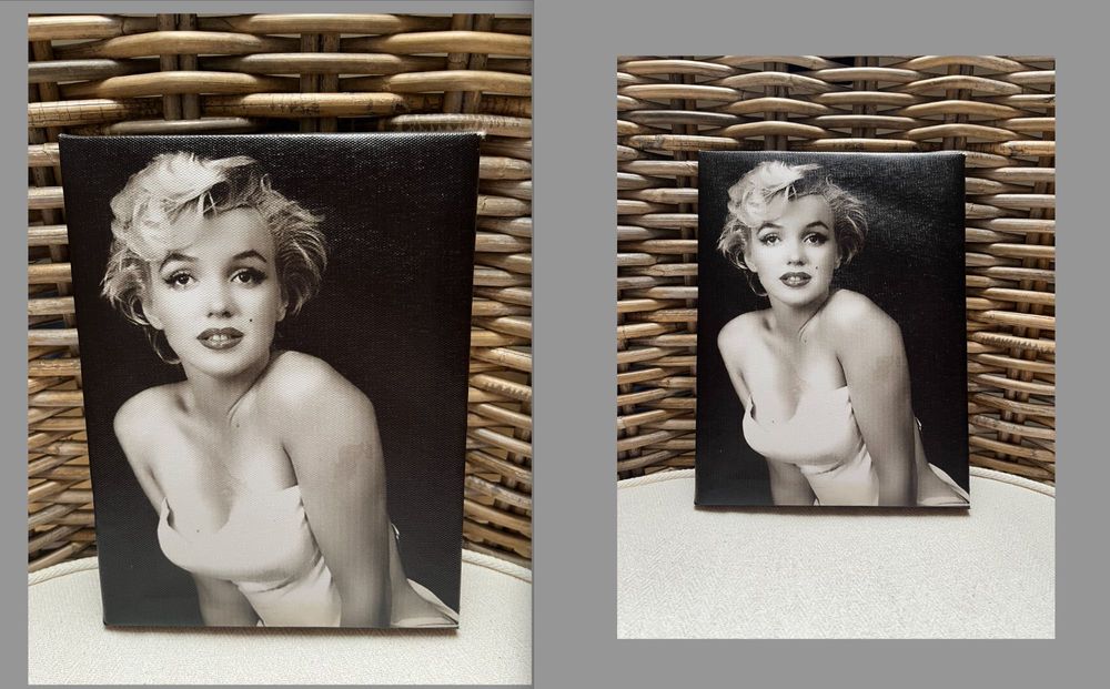 Marilyn Monroe Foto Fotoobraz Zdjęcie płótno poliester Vintage MAŁY