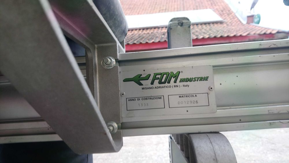 Stół podajnik rolkowy 4mb z ALUMINIUM firmy włoskiej FOM Industrie