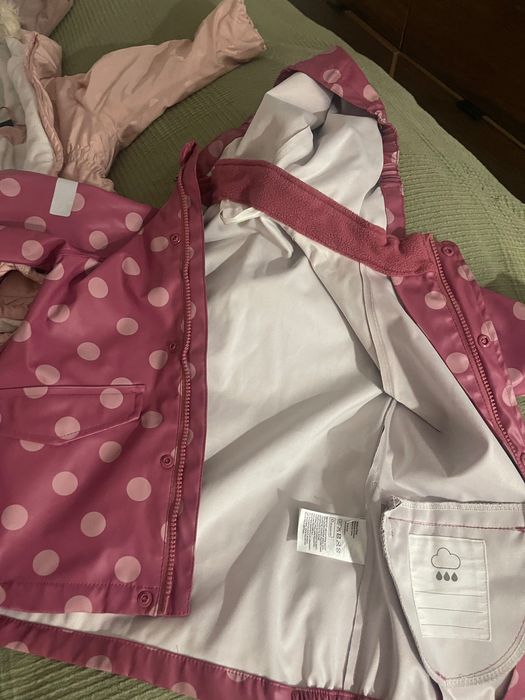 Zestaw kurtek, spodni i swetrów zimowych, dziewczynka 100 -110 cm