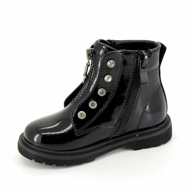 bota verniz preta bebe/criança n.22 ao n.27