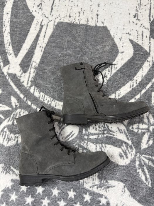 Теплі зимові сірі чоботи Lavorazione Artigiana Італія шкіра 40