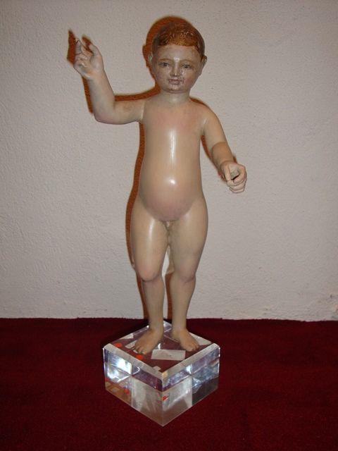 Menino Jesus antigo em madeira