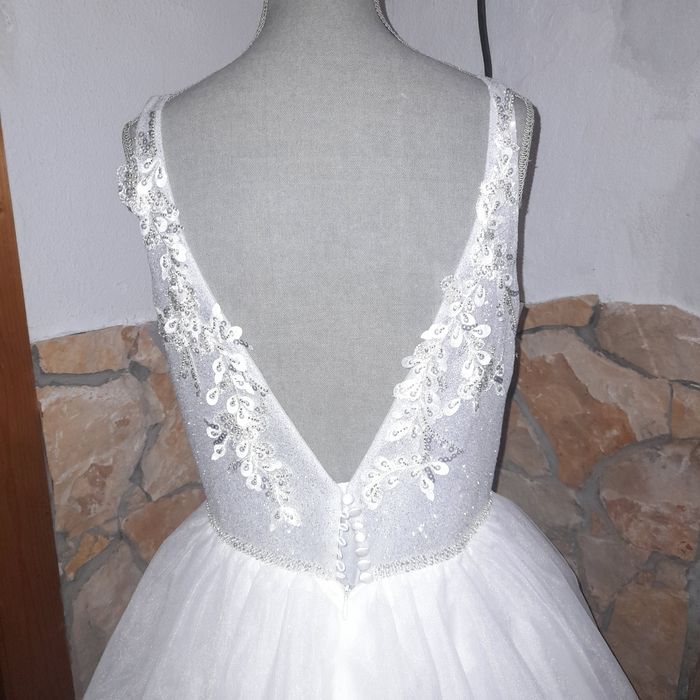 Vestido noiva c/saiote e poncho