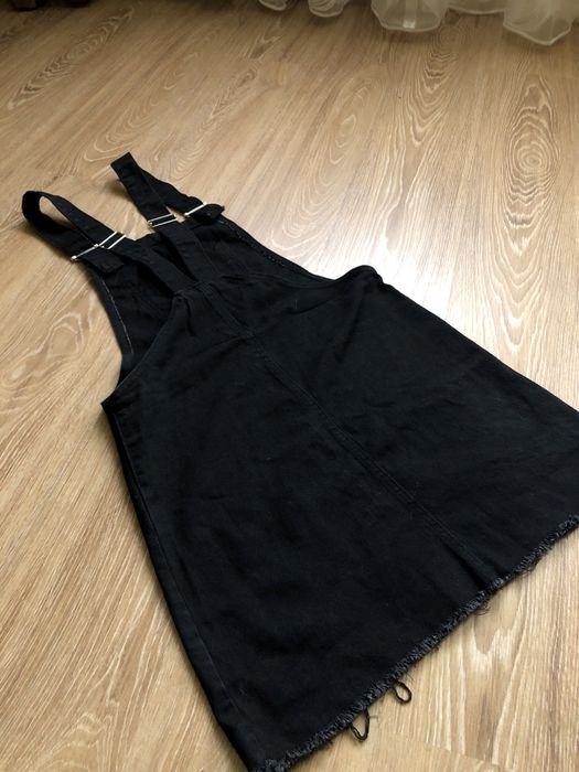 Джинсова спідниця-комбінезон