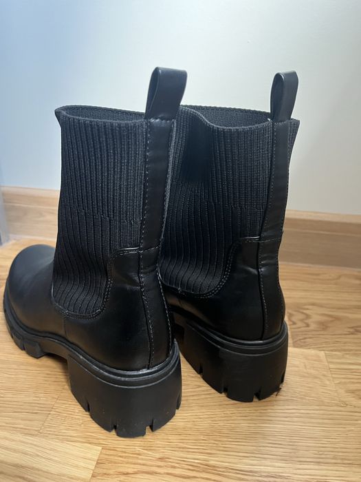 Botki czarne obcas rozmiar 39