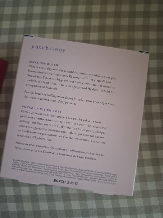 Płatki pod oczy patchology nowe 5 par + gratis lancome