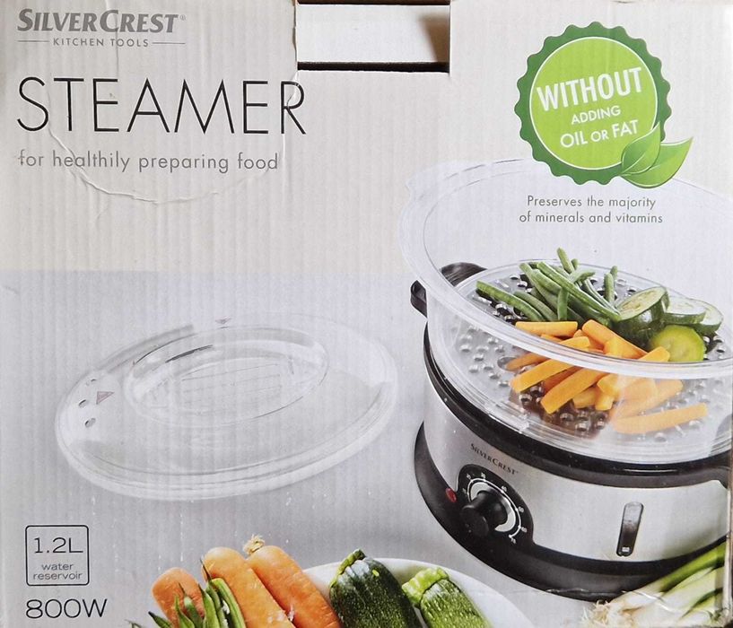 Parowar SilverCrest 800W – 3 pojemniki, stan jak nowy