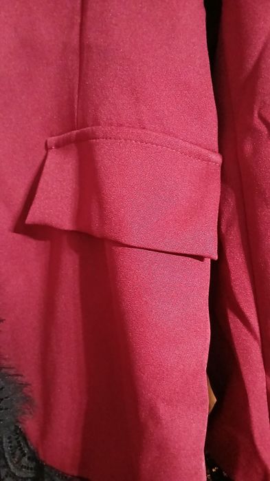 Marynarka bordo z koronką nowa wloska