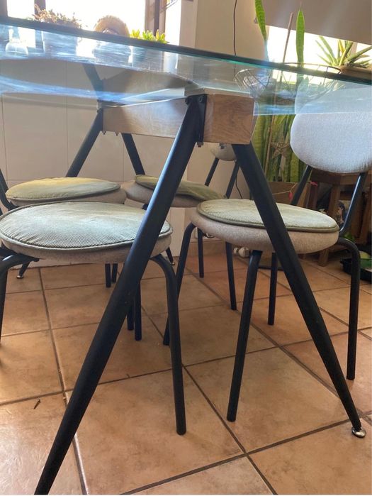 Mesa de vidro temperado 140x80