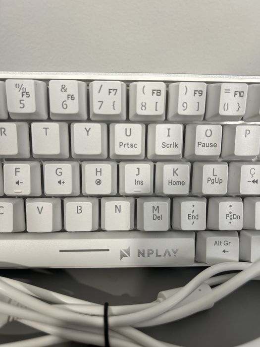 Teclado Nplay 60% Branco