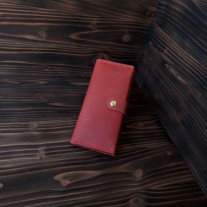 Portfel ze skóry naturalnej bydlęcej ręcznie robiony