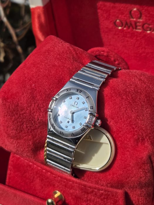 Omega Constellation 1566.86 z 16 diamentami pełny zestaw sklepowy