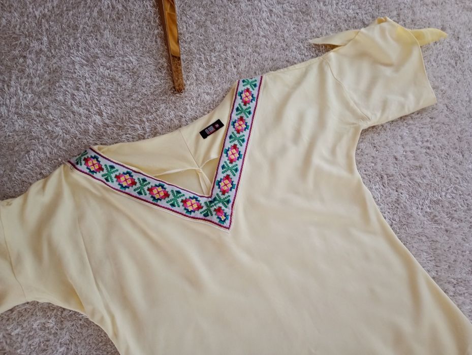 Bluzka z rękawem 3/4 z motywem boho