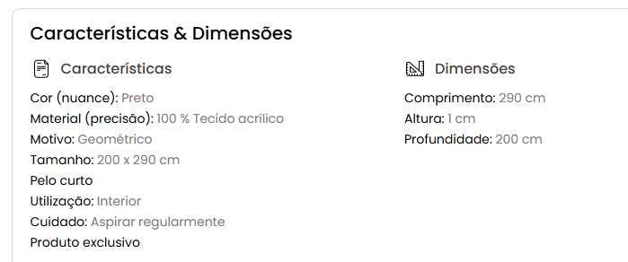 Tapete de sala Linia - Vente-unique