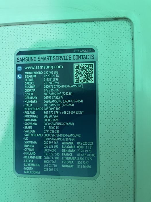 Máquina de Lavar e Secar Roupa SAMSUNG WD90TA046BE/EP 6/9Kg para peças