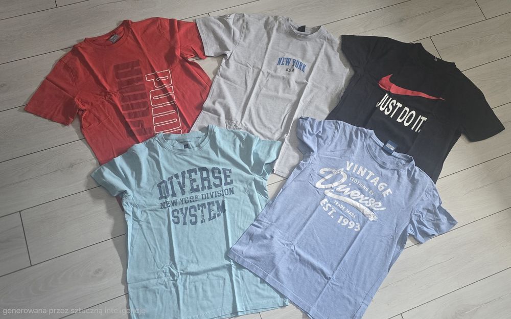 5x koszulki t shirty M puma ,divers