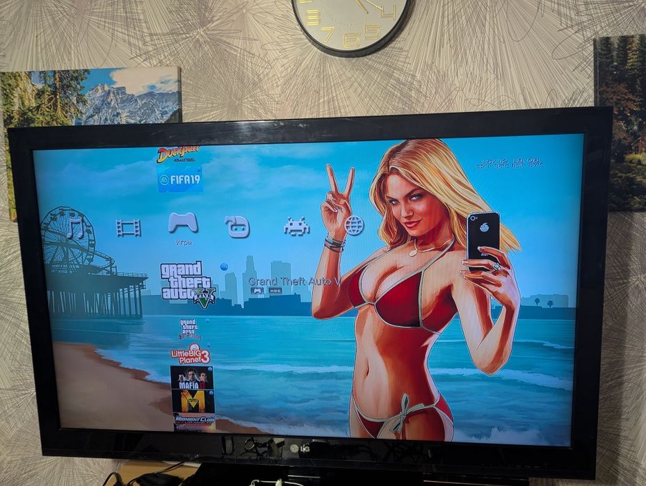 PS3 Slim 320gb +20 ТОП игр Gta 5, San Andreas/Mortal/Fifa 19