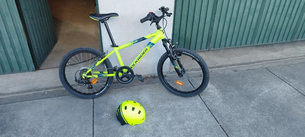 Bicicleta BTT Criança Rockrider ST 500 (Roda 20") – Amarelo Fluorescente (6-9 anos)