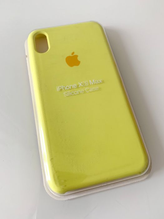 Apple iPhone XS Max nowe etui żółte lemon oryginalne silicone case
