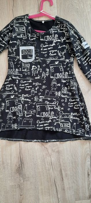 Czarno-biała tunika Dlatego! R. 152