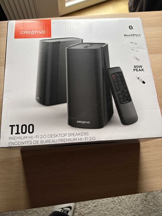 Głośniki komputerowe CREATIVE T100 2.0 z pilotem na gwarancji