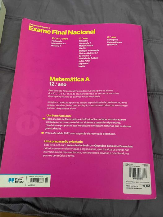 EXAME Livro Preparação Exame Final Nacional - Matemática A 12o ano