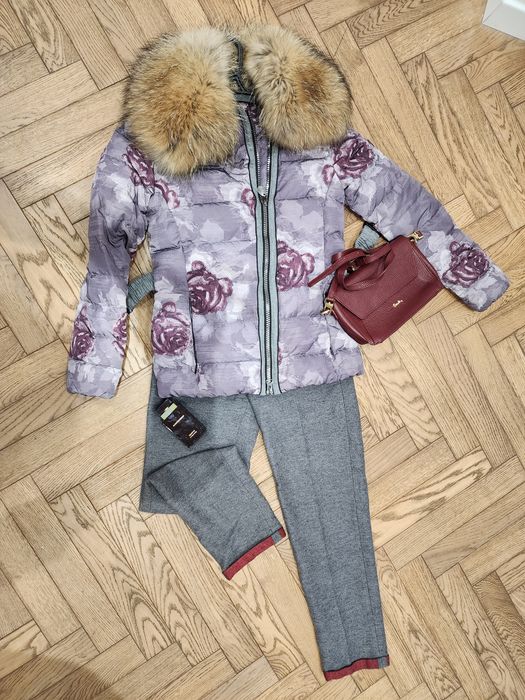 Куртка, пуховик, натуральний пух, р36, s, Featuring, як Massimo Dutti