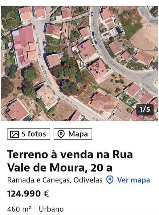 Terreno odivelas particular