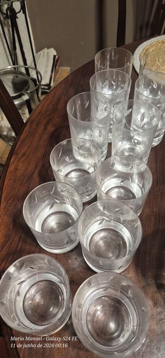12 copos cristal ( 6+6)