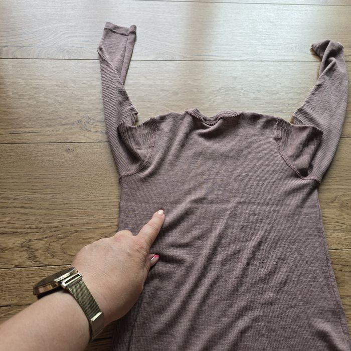 Bluzka koszulka joha wełna merino wool jedwab seide silk 116 122