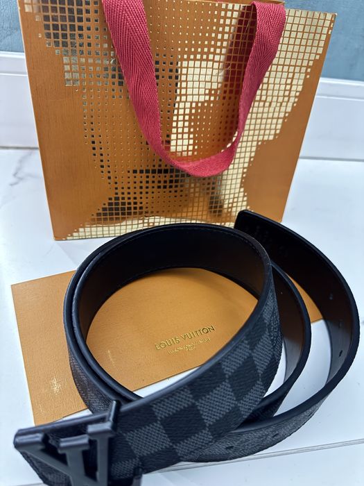 ремень   Louis Vuitton  кожа канва