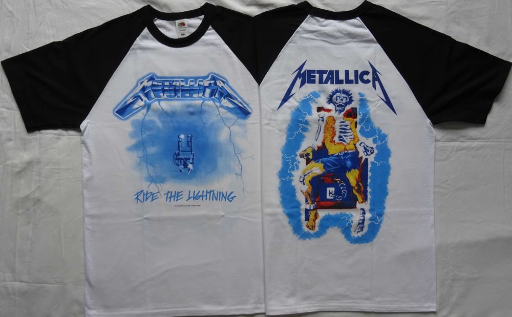 Metallica Ride The Lightning Oryginał Official Koszulka Baseball t-shirt koncert stadion śląski Chorzów