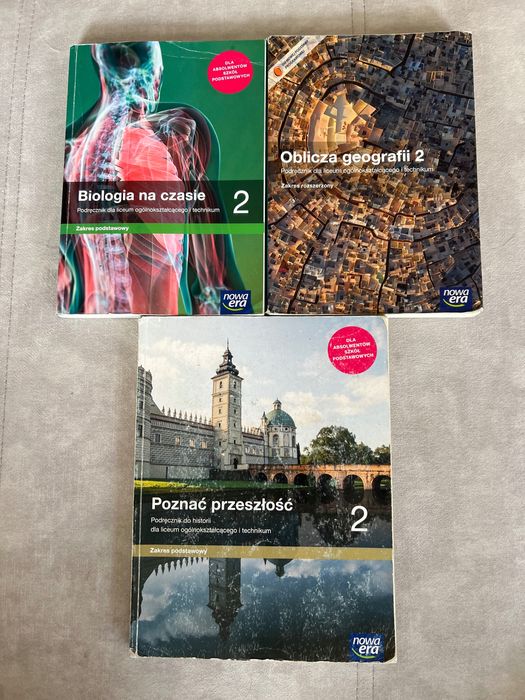 Biologia, Geografia, Historia podręczniki klasa 2