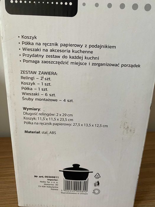 NOWY Reling kuchenny 10 elem. chromowany