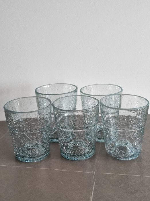 Zestaw 5 doniczek z Efektem "Crackle"