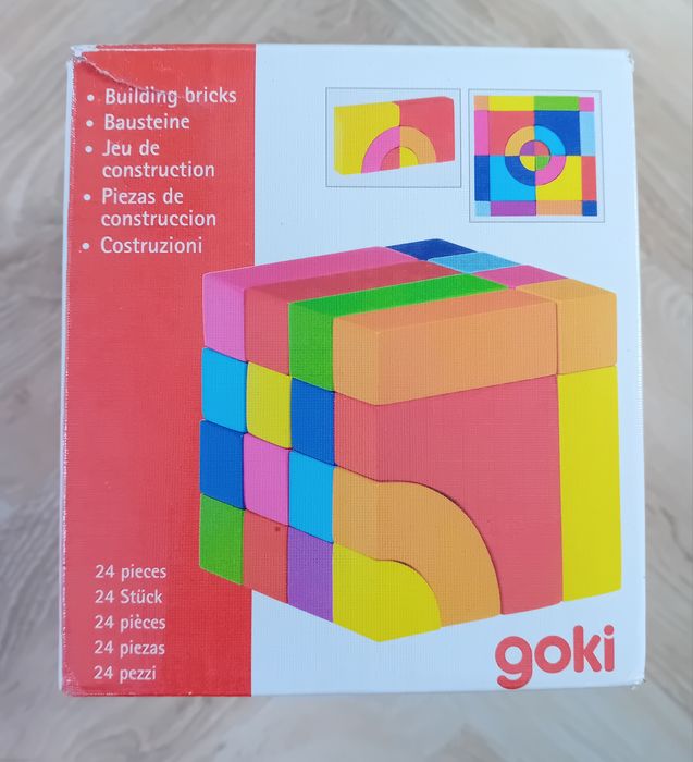 GOKI Drewniane klocki dla najmłodszych