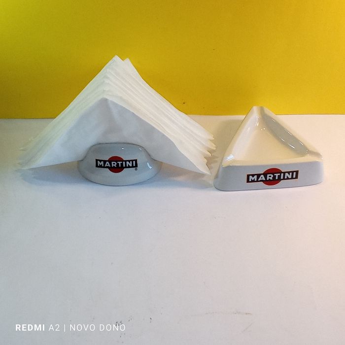 Martini cinzeiro porta guardanapos