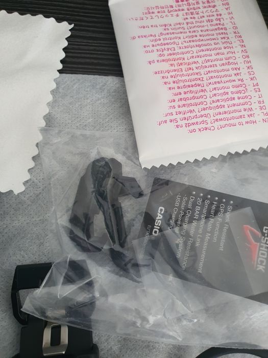 Pasek ładowarka pudełko szkiełko Casio g-shock GBD-H1000-1A7ER czarny