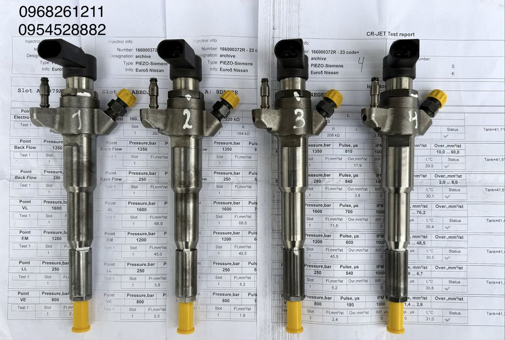 Паливні форсунки на ВСІ дизельні авто BOSCH DELPHI SIEMENS DENSO CONTINENTAL  форсунка