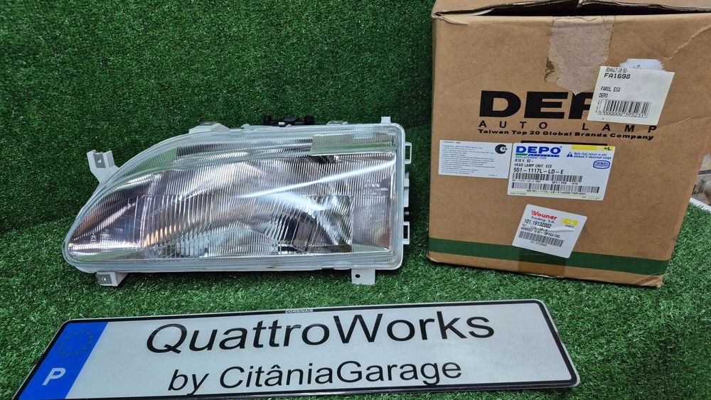 Otica Farol Frente Esquerdo Renault 19 1992 em diante Ref. 551-1117L-LD-E DEPO - NOVO