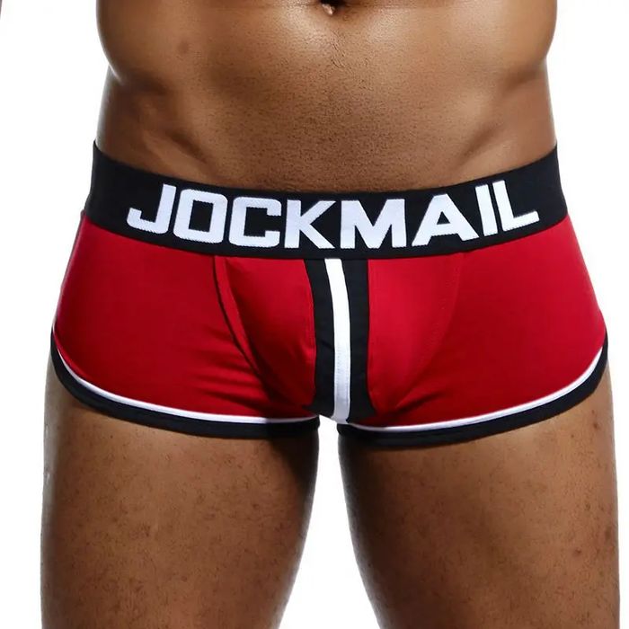 Mocno zabudowane jockstrapy z przodu a z tyłu goła pupa JOCKMAIL - M