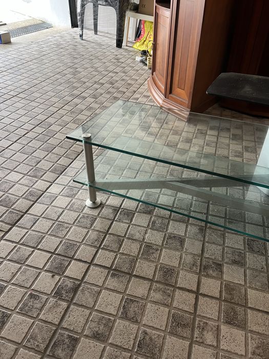 Móvel TV Vidro Inox