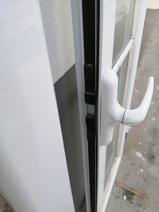 Janelas batente dupla alumínio branco vidro simples