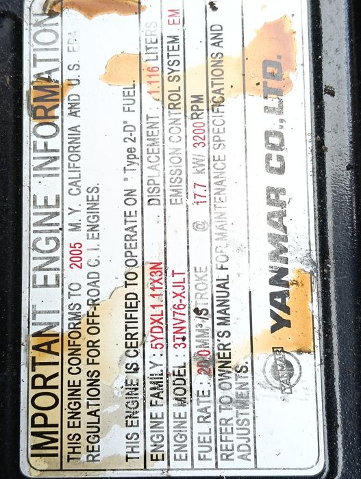 Yanmar 3tnv72 silnik diesel mini koparka Traktorek  komplety
